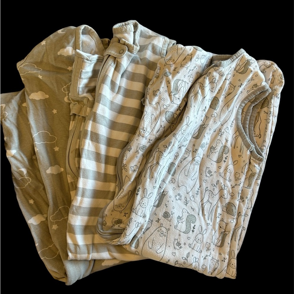 Cozy Gray Baby Sleep Sacks